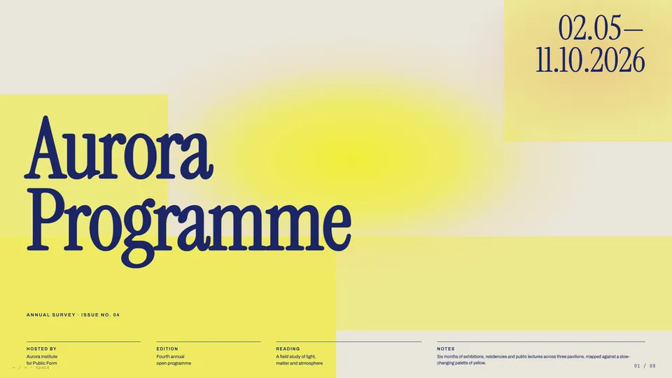 Biennale Yellow HTML presentation template cover reference