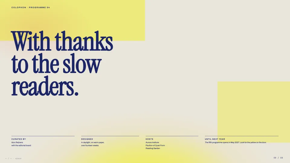 Biennale Yellow HTML presentation template later slide reference