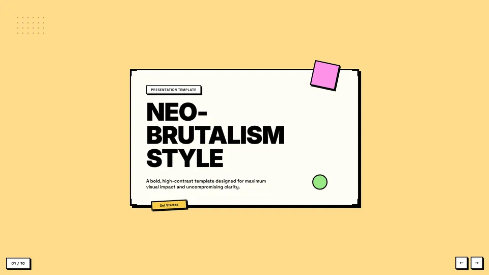 BlockFrame HTML presentation template cover reference