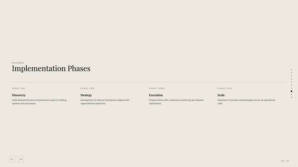 Cartesian HTML presentation template later slide reference