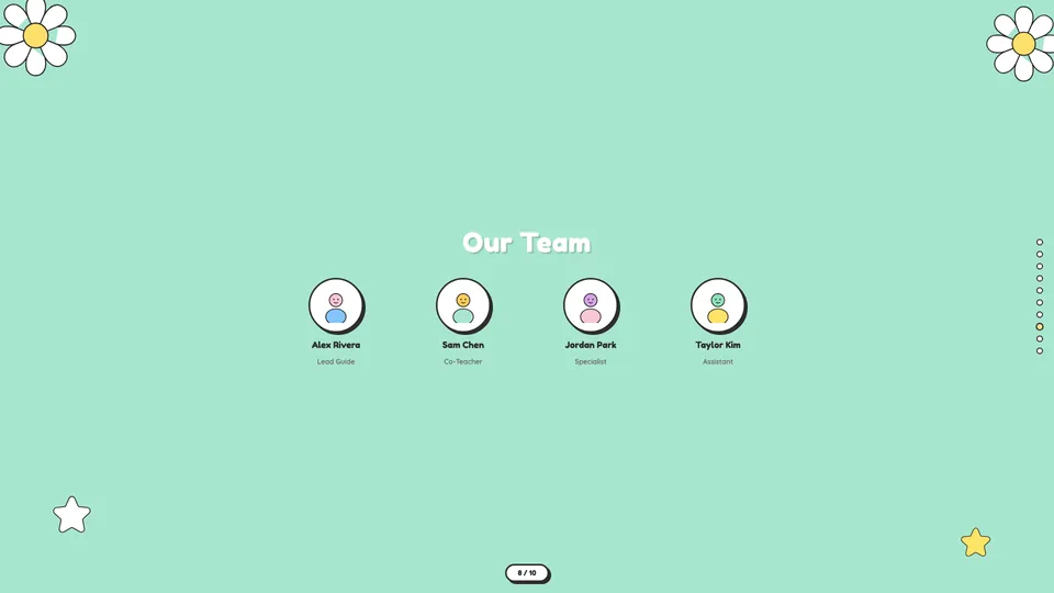 Daisy Days HTML presentation template later slide reference