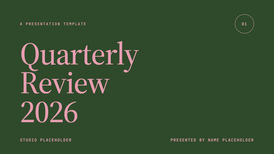 Editorial Forest HTML presentation template cover reference