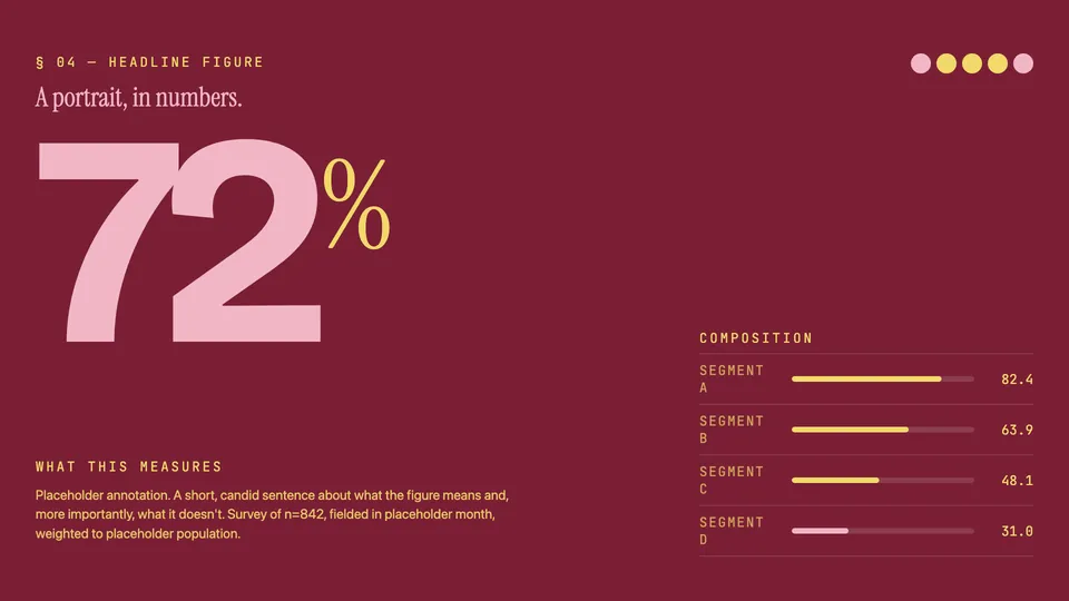 Editorial Tri-Tone HTML presentation template mid-deck reference