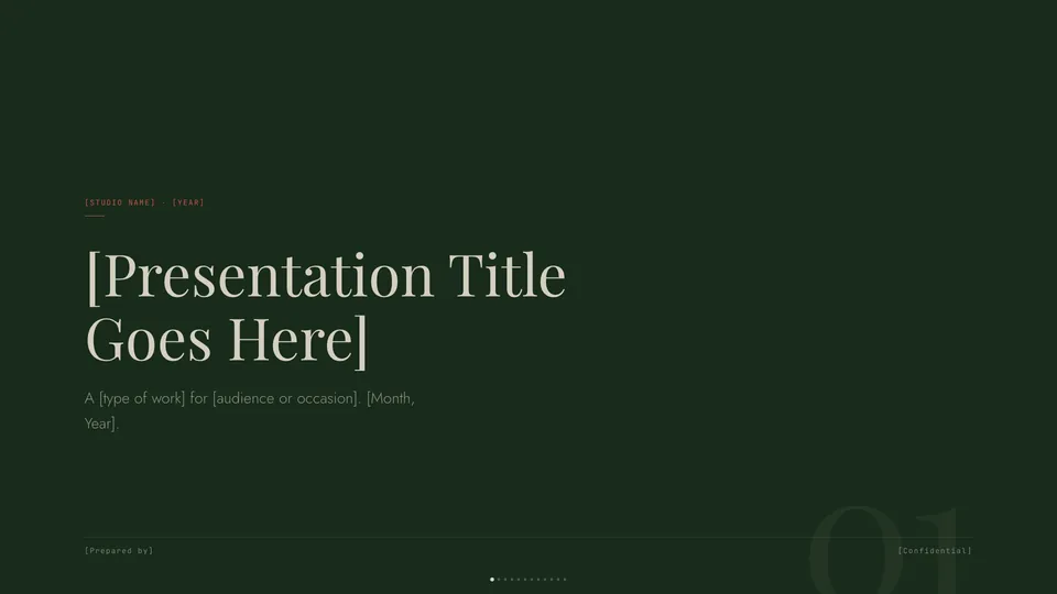 Grove HTML presentation template cover reference