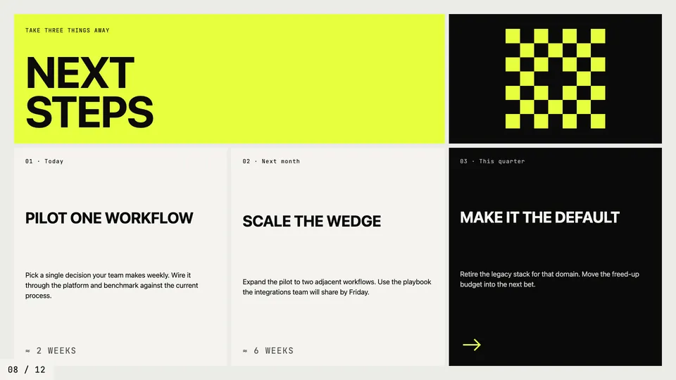 Neo-Grid Bold HTML presentation template later slide reference