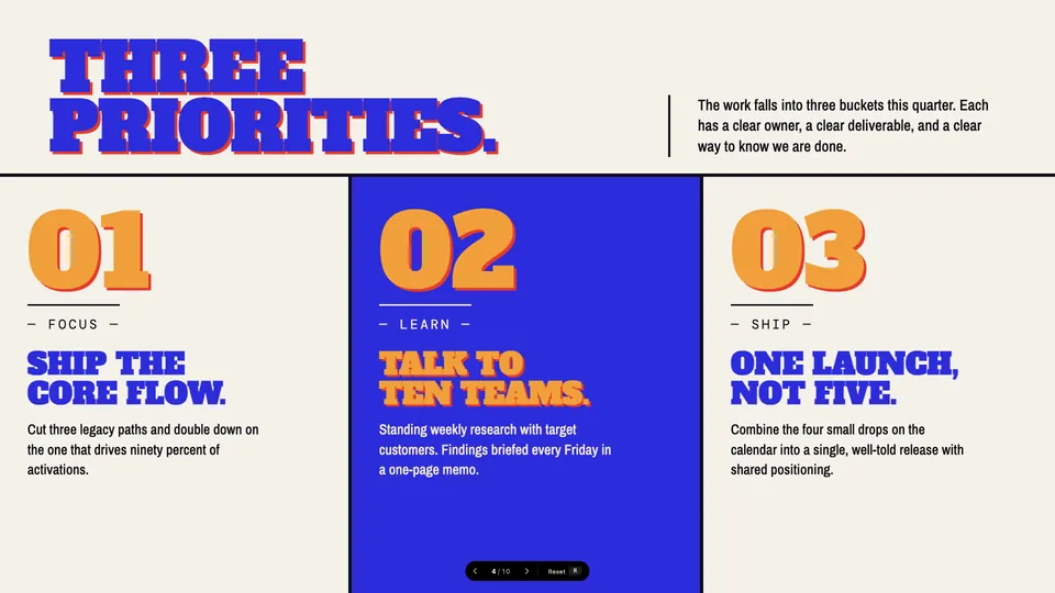 People's Platform (Block & Bold) HTML presentation template mid-deck reference