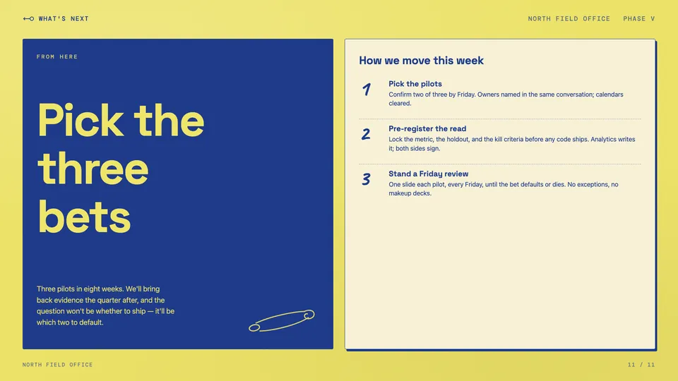 Pin & Paper HTML presentation template mid-deck reference
