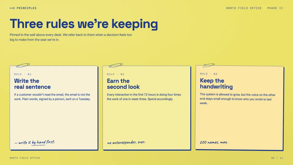 Pin & Paper HTML presentation template later slide reference