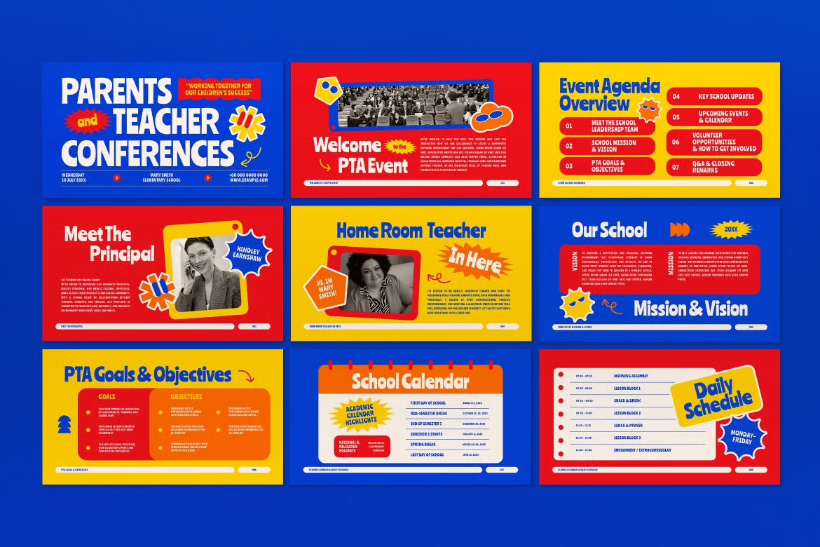 PTA Event Google Slide preview