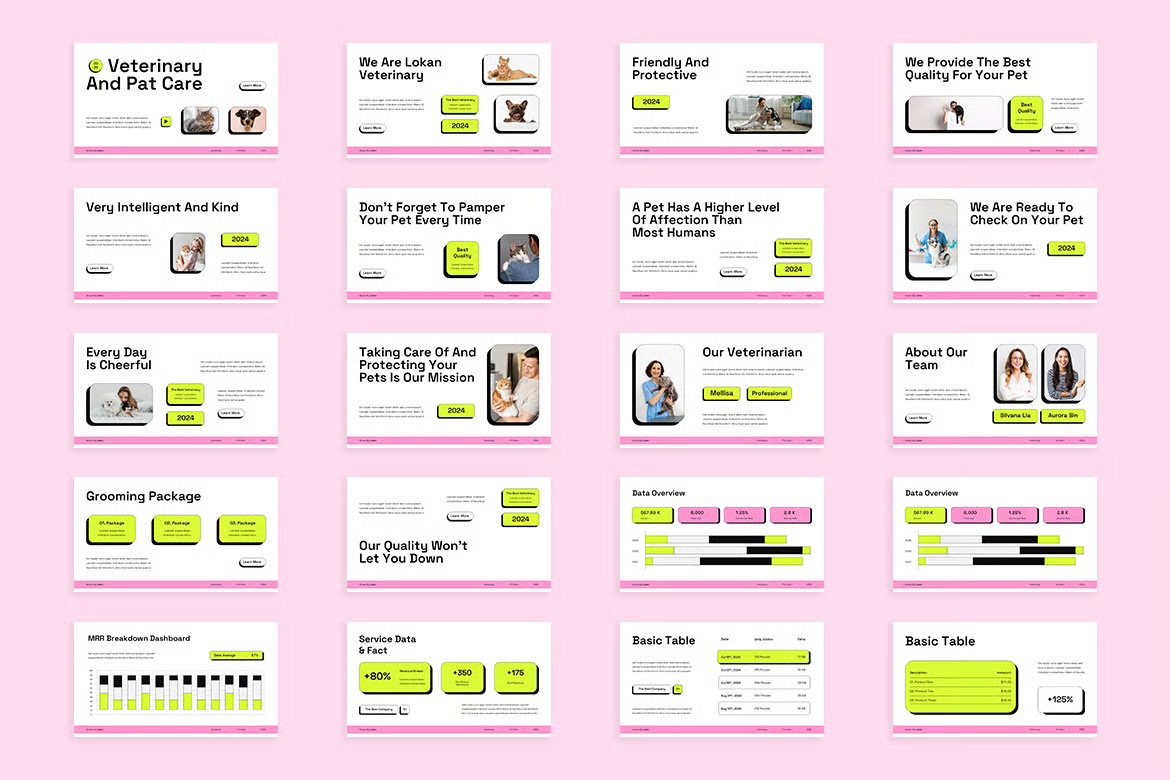 White Yellow Veterinary Pet Care Brutalism preview
