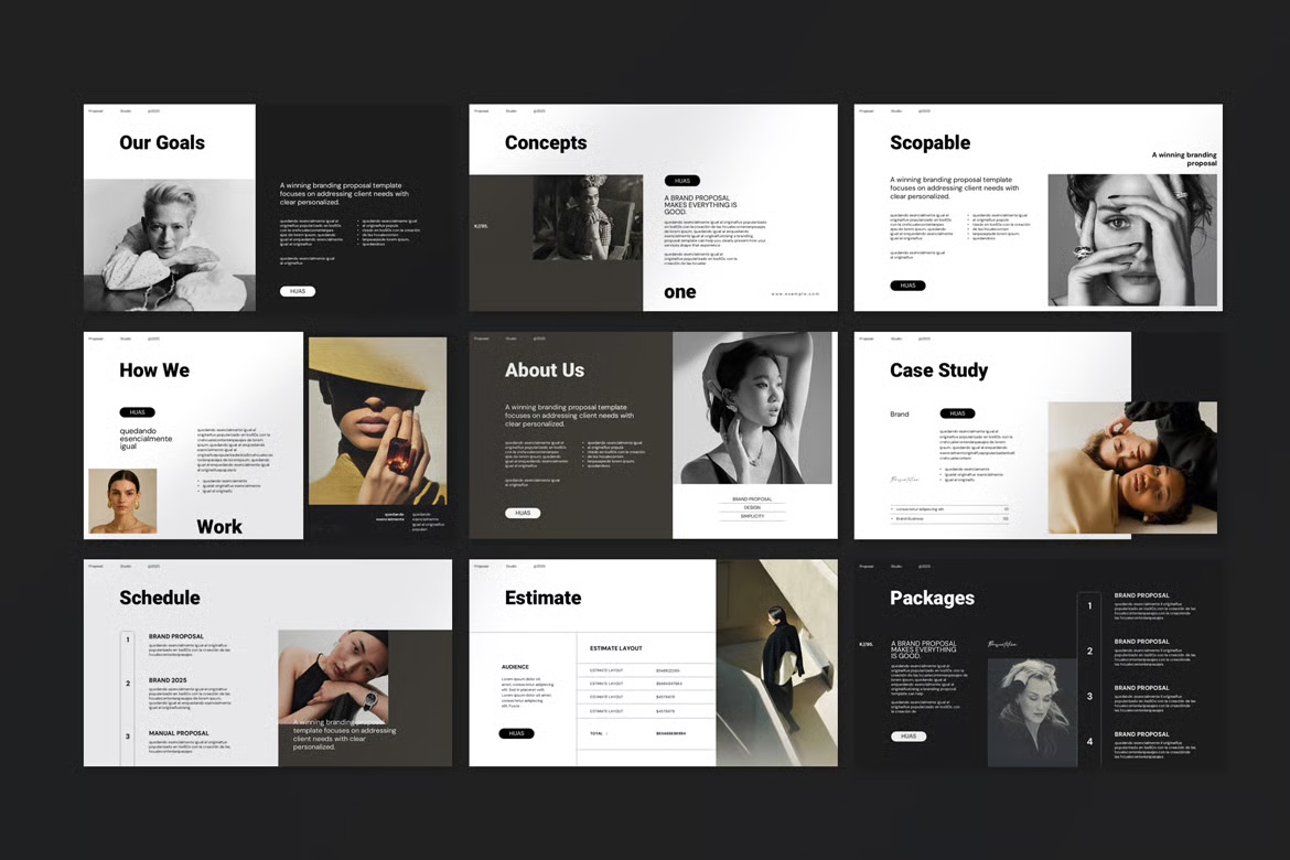 Huas Brand Proposal Keynote Presentation preview