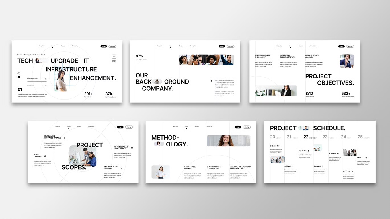 Modern Dark & Light Business Project Proposal 004 preview