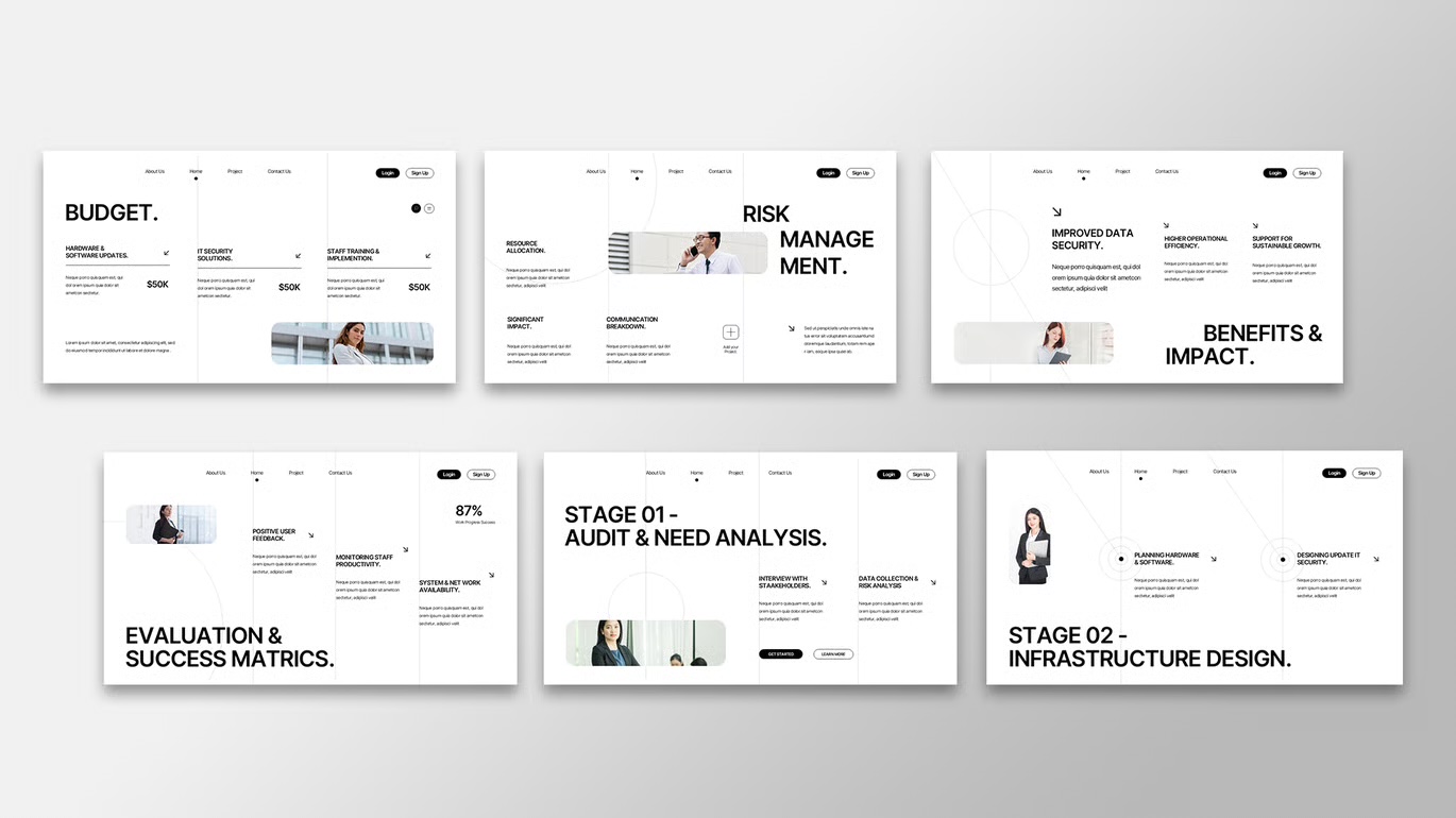 Modern Dark & Light Business Project Proposal 004 preview