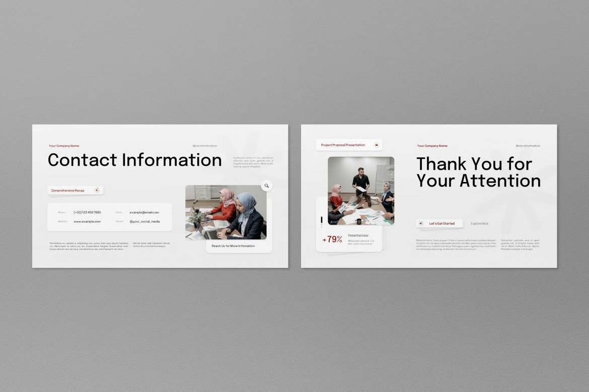 White Red Modern Project Proposal Google Slide preview