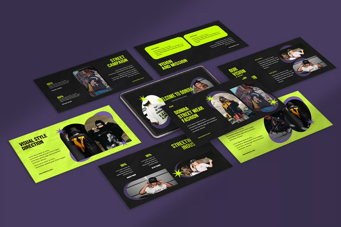 Doniara Streetwear Fashion Google Slides preview