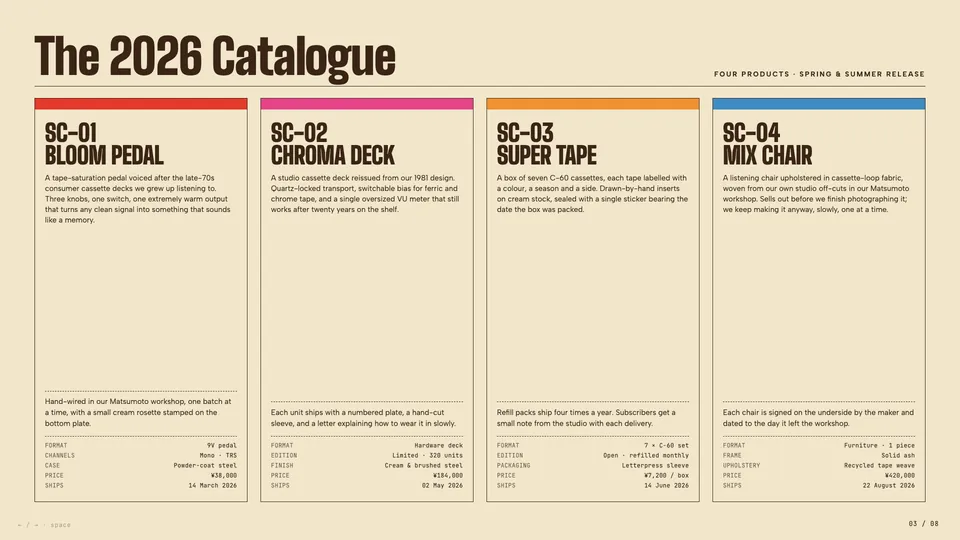 Sakura Chroma HTML presentation template mid-deck reference